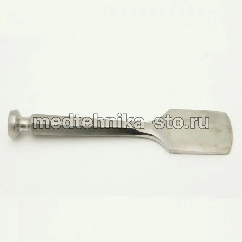 Долото хирургическое с 6-ти гранной ручкой плоское 40 мм с закругленной лопаткой