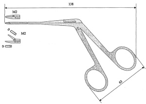 Щипцы для удаления грануляций ушные с ложкообразными губками