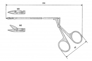 Ножницы гортанные прямые