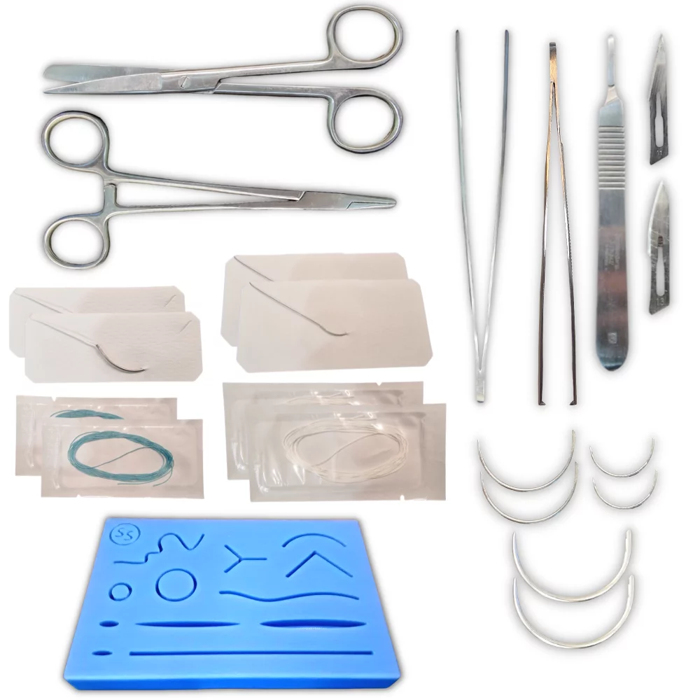 Хирургический тренажер Pad 1.0 blue с инструментами, большой набор